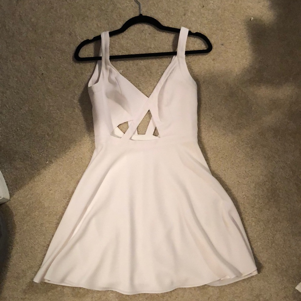 White cut-out cocktail dress